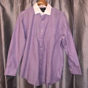 Ralph Lauren Contrast Collar Shirt, Purple 16.5
